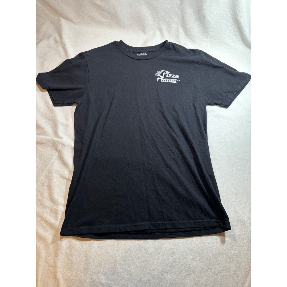 Disney Pixar Toy Story Pizza Planet Graphic T-Shirt Black Mens Small